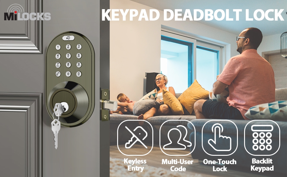 MiLocks Keypad Deadbolt Lock