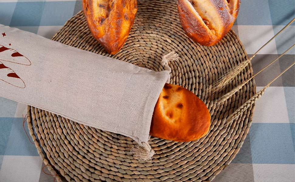 Bread Bag, Linen Bread Bags for Homemade Bread, Reusable Bread Bags Food Storage