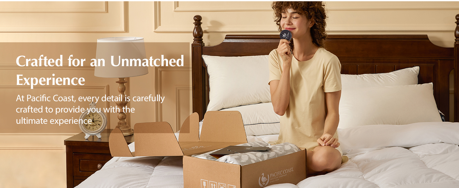Pacific Coast Goose Feather Down Fiber Comforters Queen Size, Ultra-Soft and Breathable All Season Bedding, 8 Corner & C 31993842 5507 4c9a 8213 Ec6c31e5be60. CR0,0,1464,600 PT0 SX1464 V1
