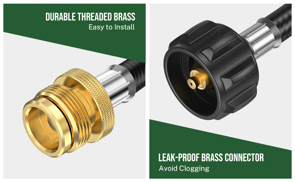 Alloxity 6FT Propane Hose Adapter 1lb to 20lb, Propane Tank Adapter, Adapter Hose