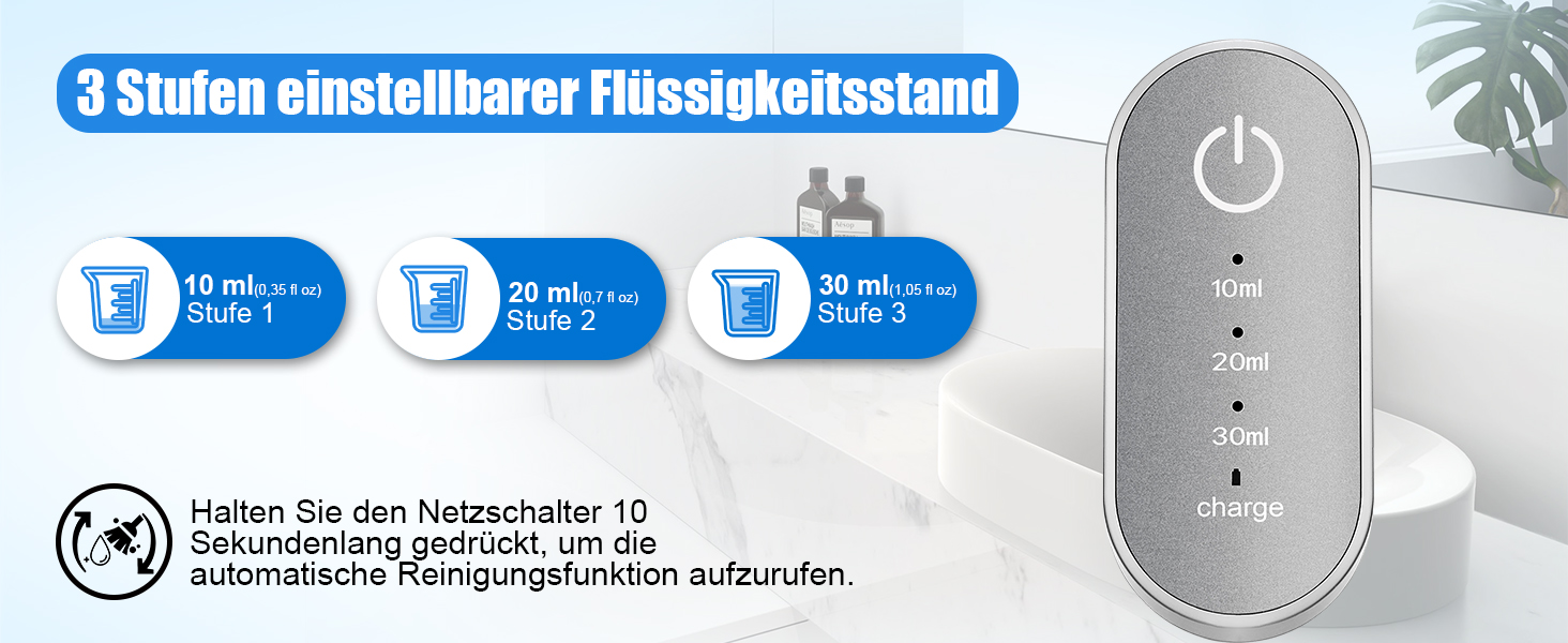 3 einstellbare Dosierstufen