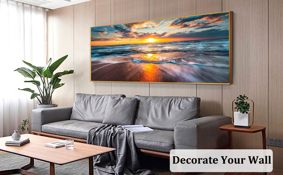 TOCARE Large Diamond Painting Kits for Adults Beach,Large