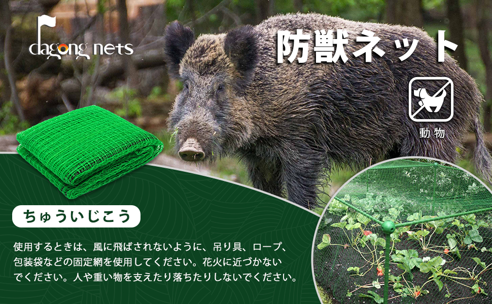 Amazon.co.jp: Dagongnets 防獣ネット 網 サイズ1x10m 目合16mm