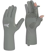 KastKing Sol Armis Pro UPF50+ Fishing Gloves -Quick-Dry,Full Finger UV Protection Gloves Sun Prot...