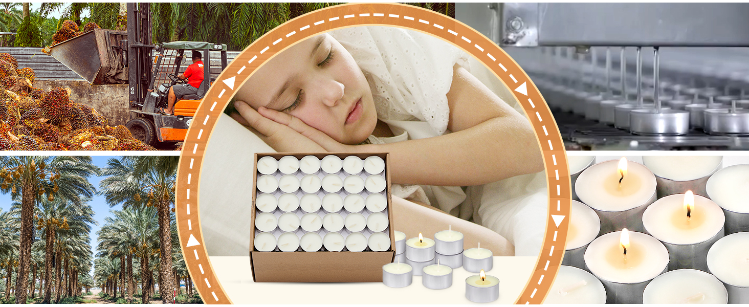 Tealight Candles 6 Hours Clean Tea Candles 240 Pack, Long