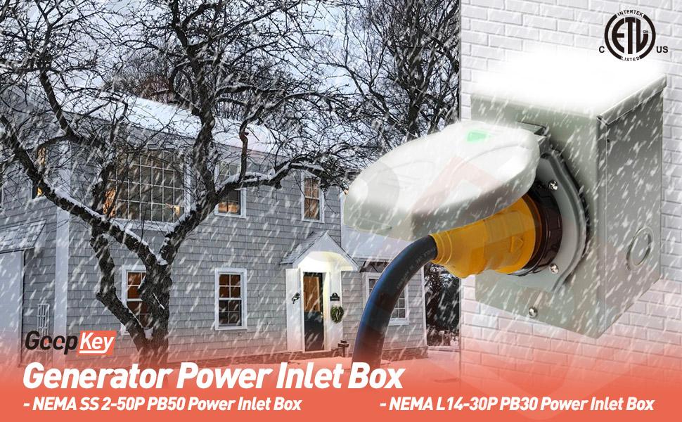 GeepKey 30 Amp Power Inlet Box, NEMA 3R Power Inlet Box