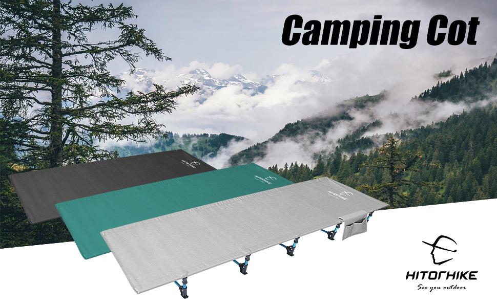 HITORHIKE Camping Cot Compact Folding Cot Bed for Outdoor Backpacking Camping Cot