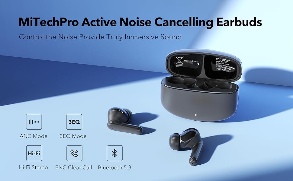 MiTechPro Active Noise Cancelling Earbuds
