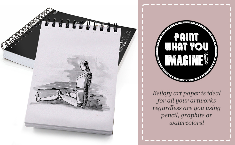 Bellofy Sketchbook Mixed Media 100 Sheet 9x12 in