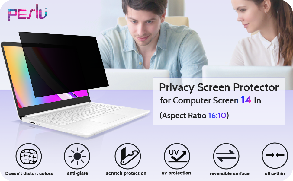 Peslv 14 Inch Laptop Privacy Screen Compatible with Lenovo