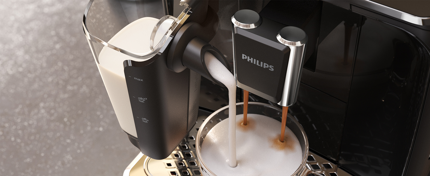 Philips Series 2200 Fully Automatic Espresso Machine with LatteGo, 3