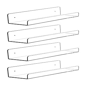 Nail Polish Rack Shelf for Wall, Clear Nail Polish Organizer Wall Mounted