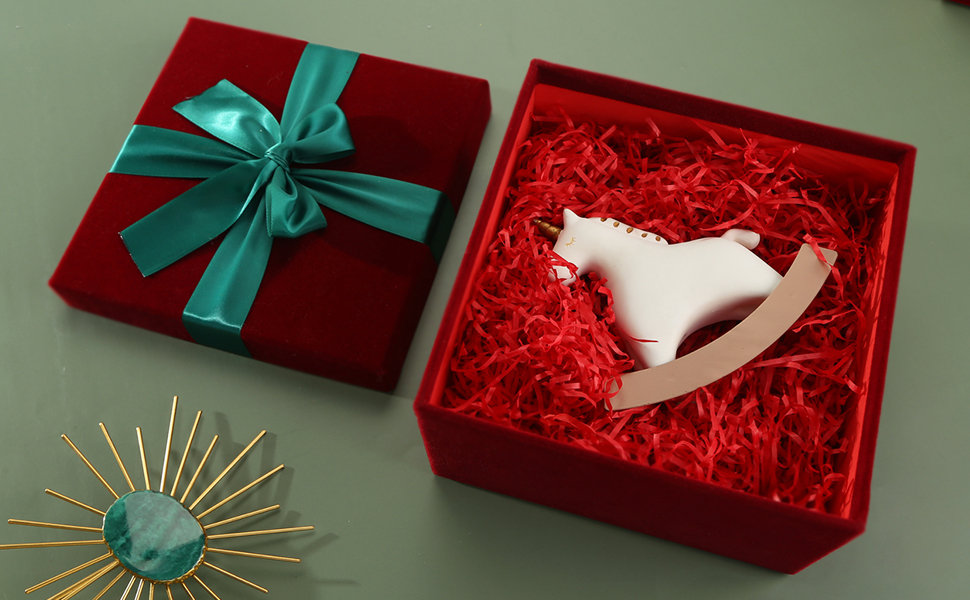 Velvet Square Gift Box Red