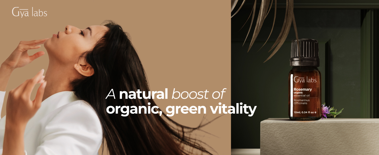 Gya labs Pure Organic Rosemary Oil for Hair Growth & Dry Scalp