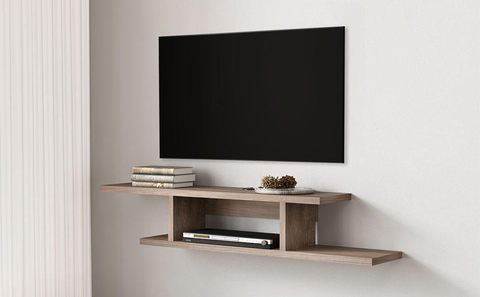 FITUEYES Concise Floating TV Stand Shelf Wall Mounted