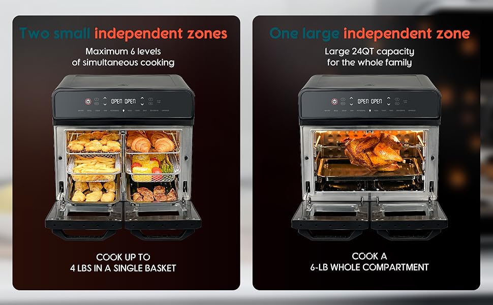 dual zone multifunction air fryer