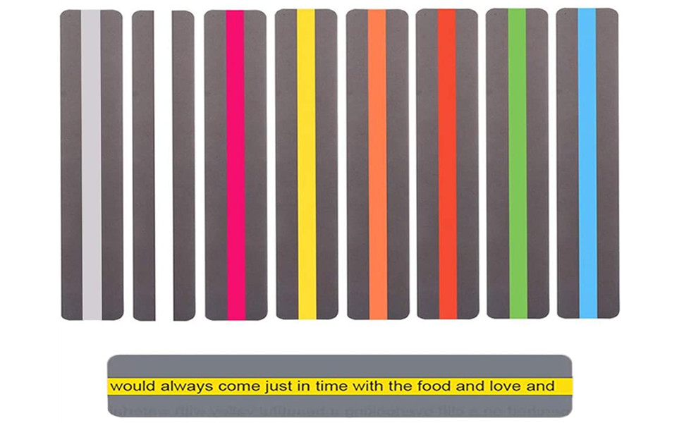 24 Pack Guided Reading Highlight Strips Colored Overlays