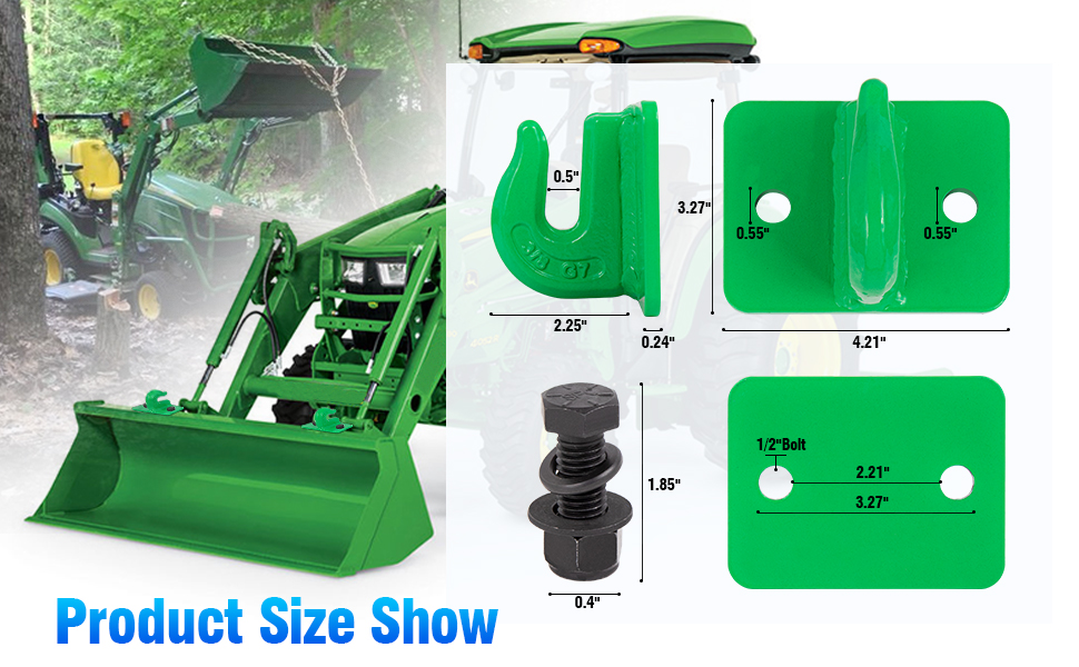 Tnyeobae 2 Pack 3/8" Tractor Bucket Hooks, Grade 70
