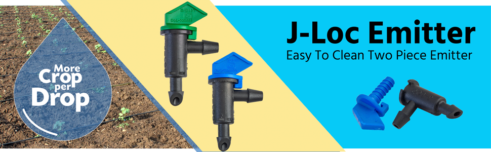 J-Loc Emitter - Easy to Clean Two Piece Emitter (Discharge 8