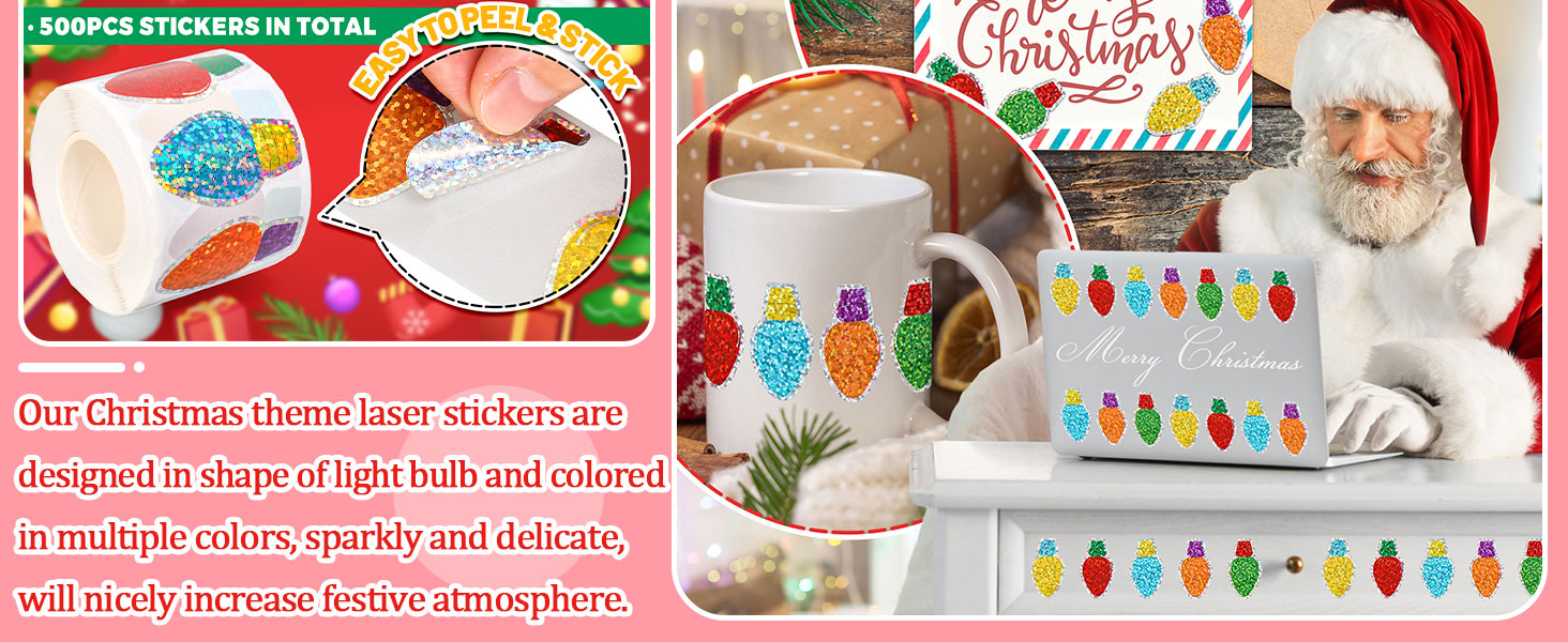 Christmas Light Bulb Stickers