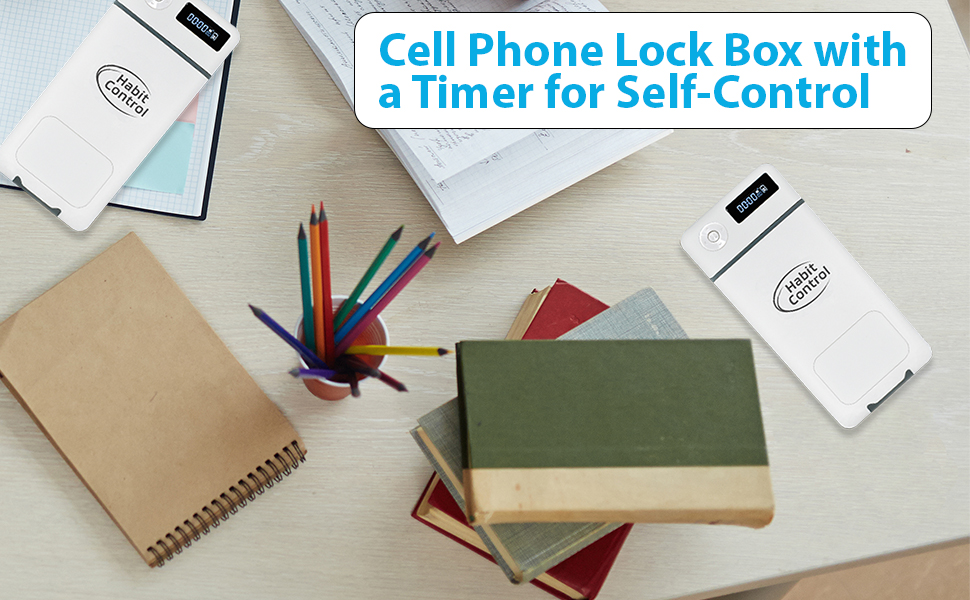 Habit Control Cell Phone Lock Box with Timer for Self