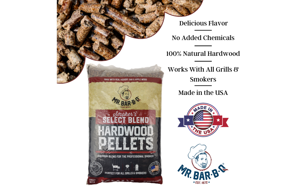 Mr. BarBQ Smokers Select Blend Smoking Pellets (20 lb. Bag) Premium Smoking