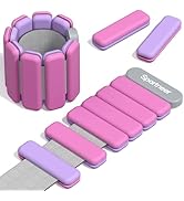 Sportneer Wrist Weights for Women Men Adjustable Silicone Weighted Bracelet Set for Gym Yoga Pila...