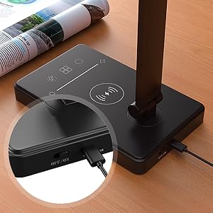 desk lamp with wireless charger