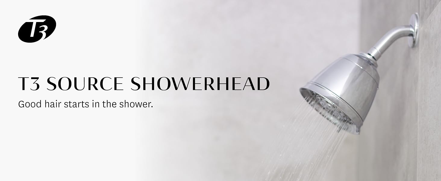 T3 Source Showerhead Adjustable Chrome Shower Head with