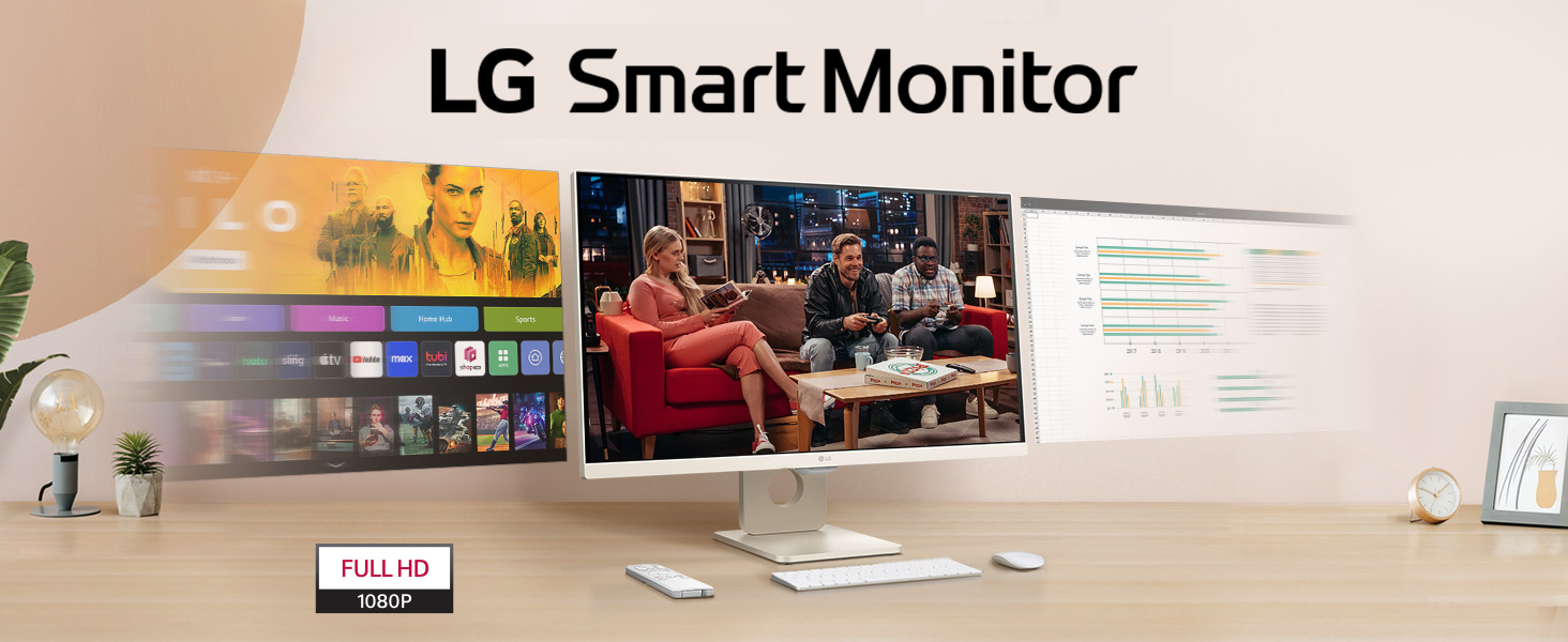 LG 62 cm (24) Full HD IPS Smart Display Monitor, webOS, ThinQ Home Dashboard , Magic Remote