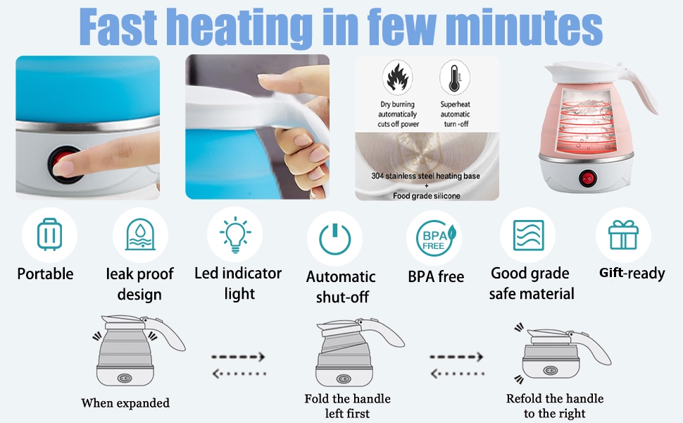 Travel Foldable Electric Kettle