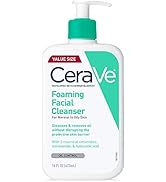CeraVe Foaming Facial Cleanser, Daily Face Wash for Oily Skin, Hyaluronic Acid + Ceramides + Niac...