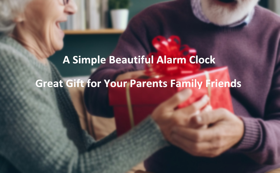 gift clock for parents white 