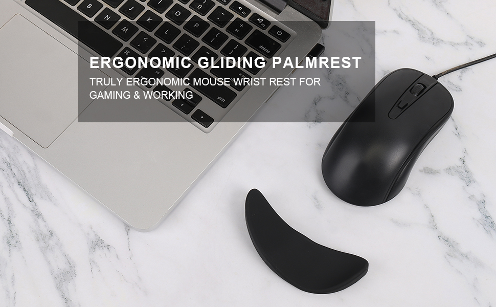 MOSROAD 2 Pieces Gliding Palm Rest, Ergonomic Mouse Wrist Rest, Sliding