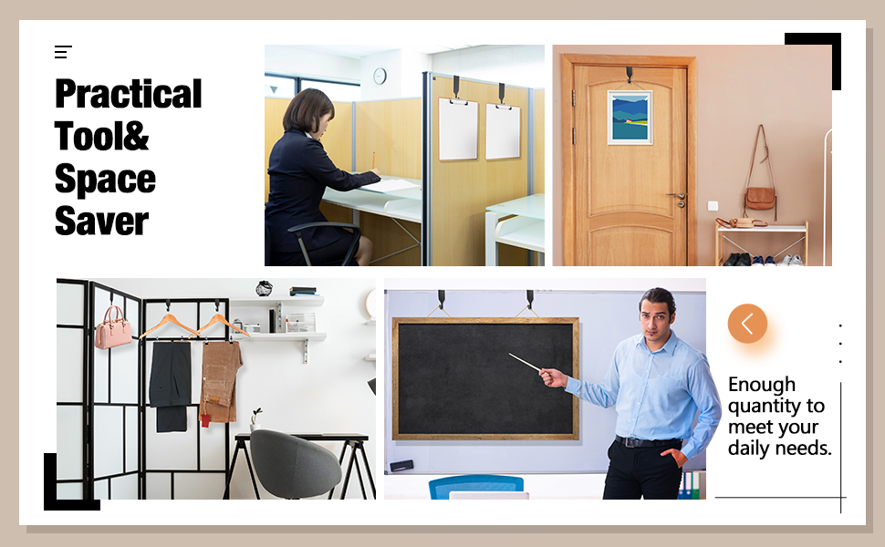 Funrous Over The Door Hook Panel Wall Metal Over Door Hook