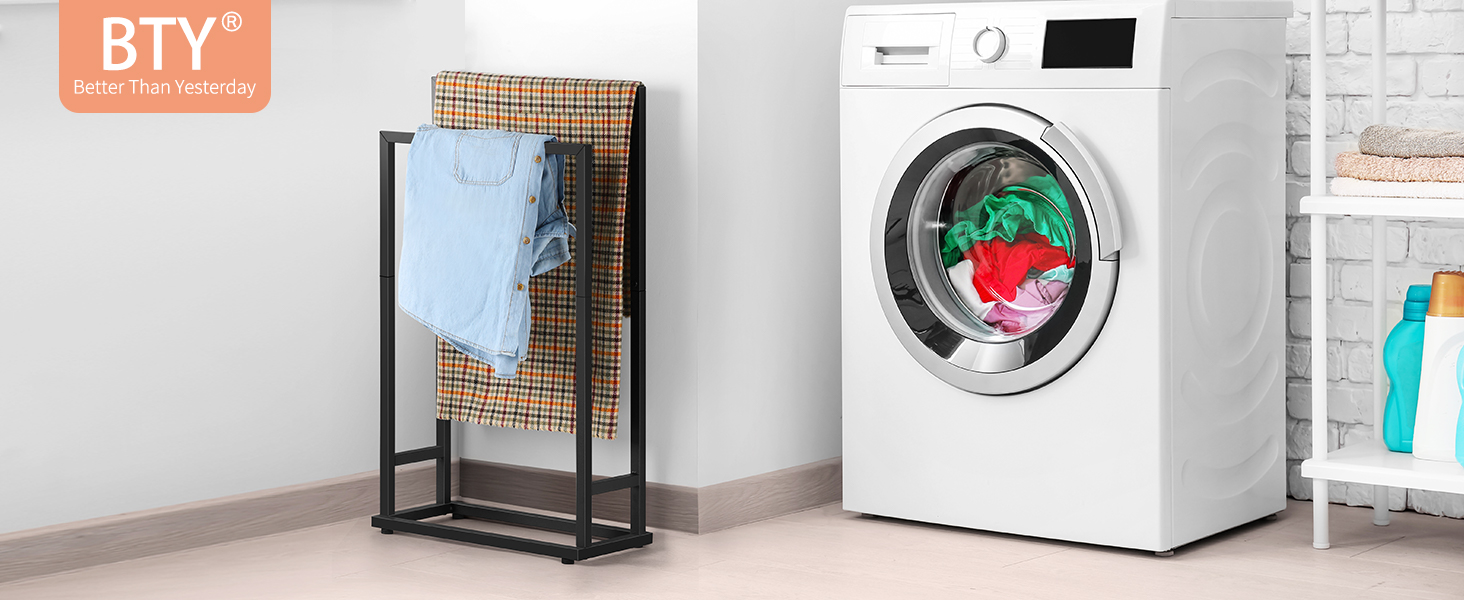 Freestanding Towel Rack 2 Tier Towel Holder Stand Small