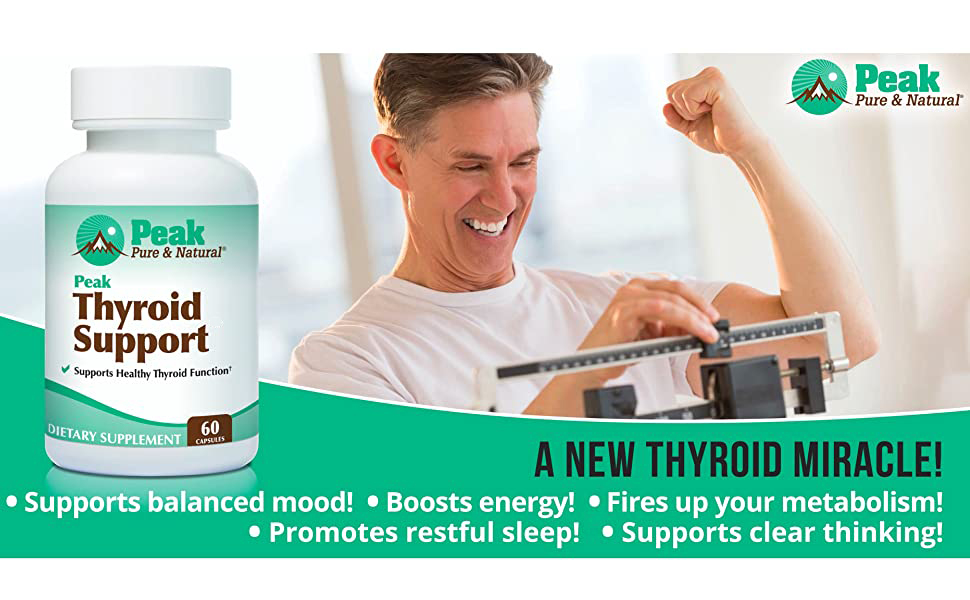 Thyroid Support by Peak Pure & Natural Thyroid Supplement