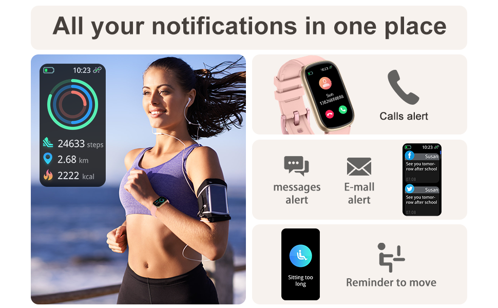 Fitness Tracker Smart Watch