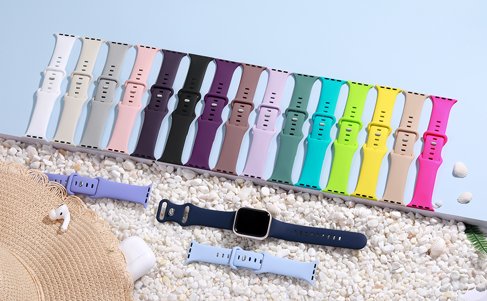 silicone bands compatible with apple watch 