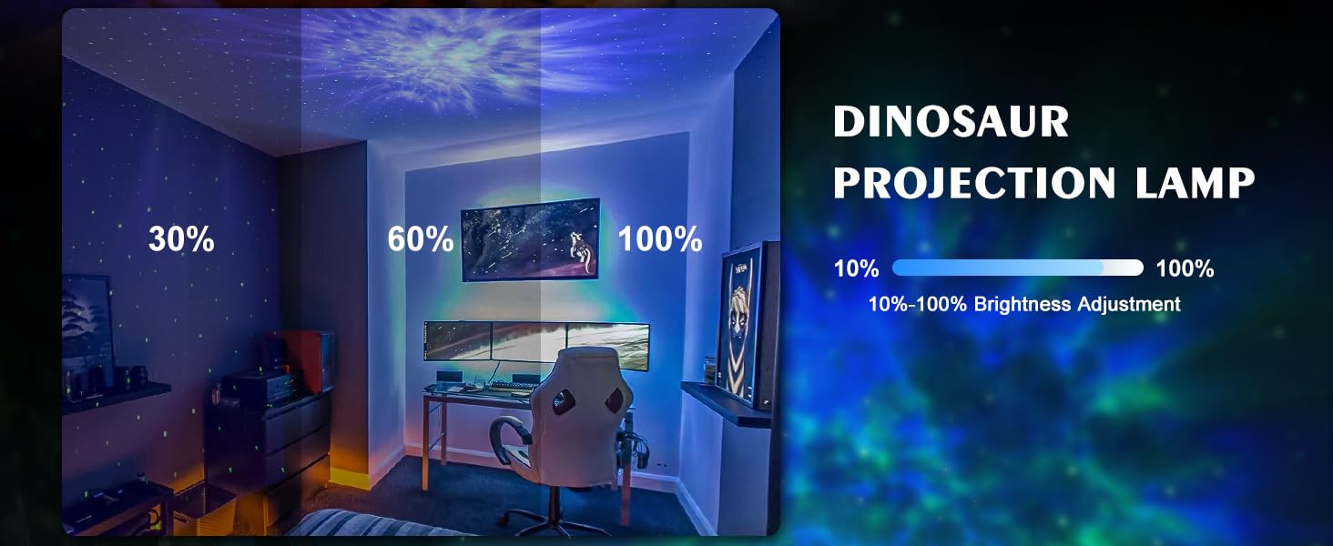 Dinosaur galaxy star projector kids christmas gift for bedroom ceiling night light