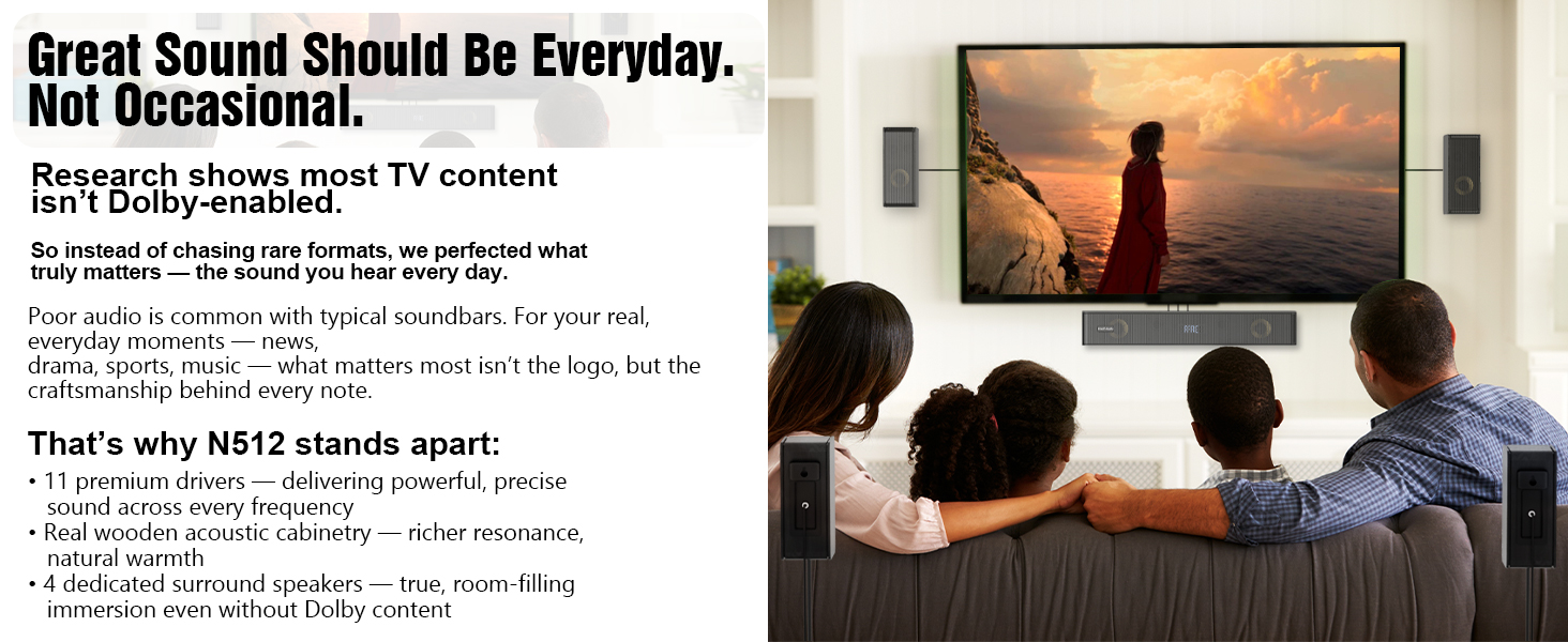 5.1.2 real surround sound system