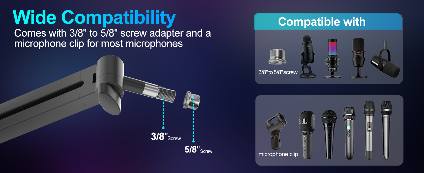 low profile boom arm