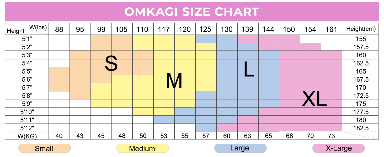 omkagi size chart