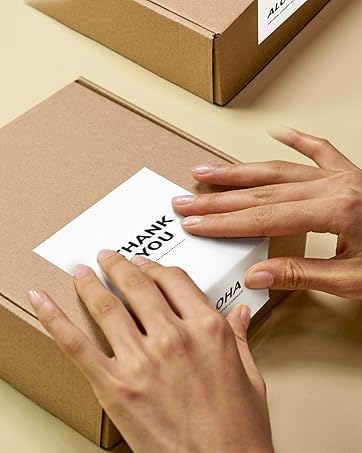 hand sticking branding label