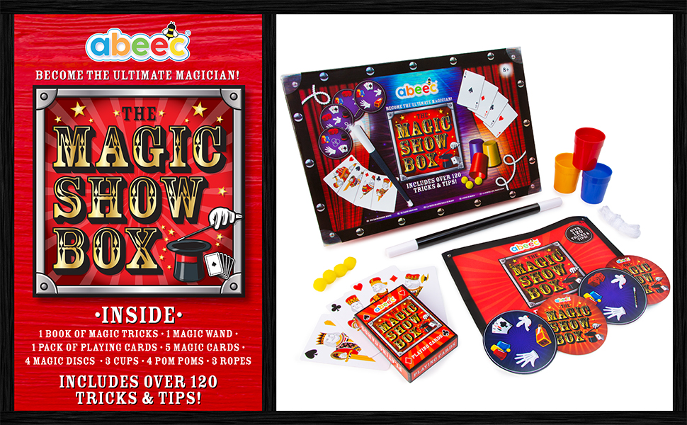 abeec Magic Show Box Magic Set For 8 Year Old Kids Magic Set Includes A Magic Wand & Magic