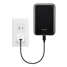Close-up of power bank charging port