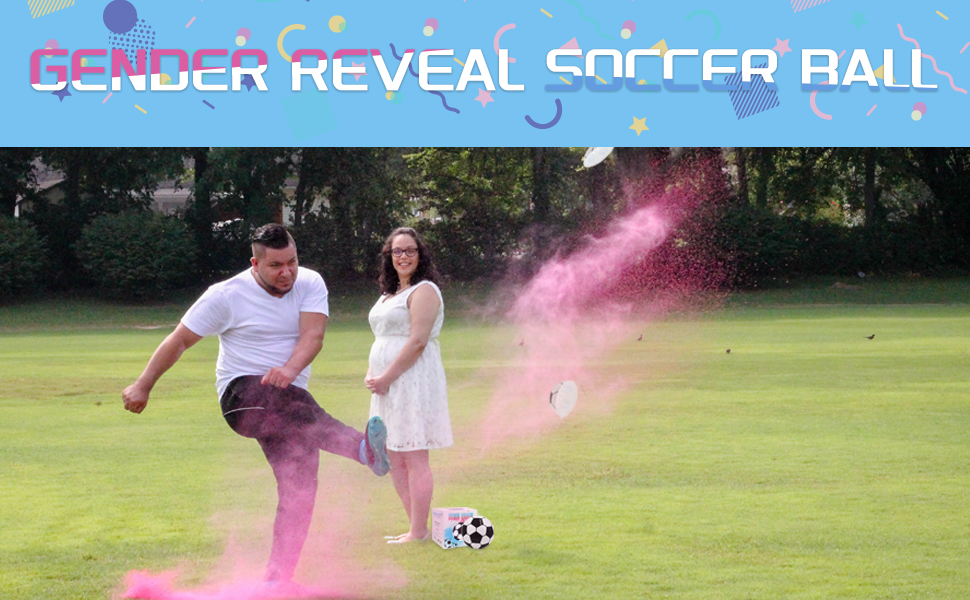LIONTELO Gender Reveal Soccer Ball with Powder Exploding