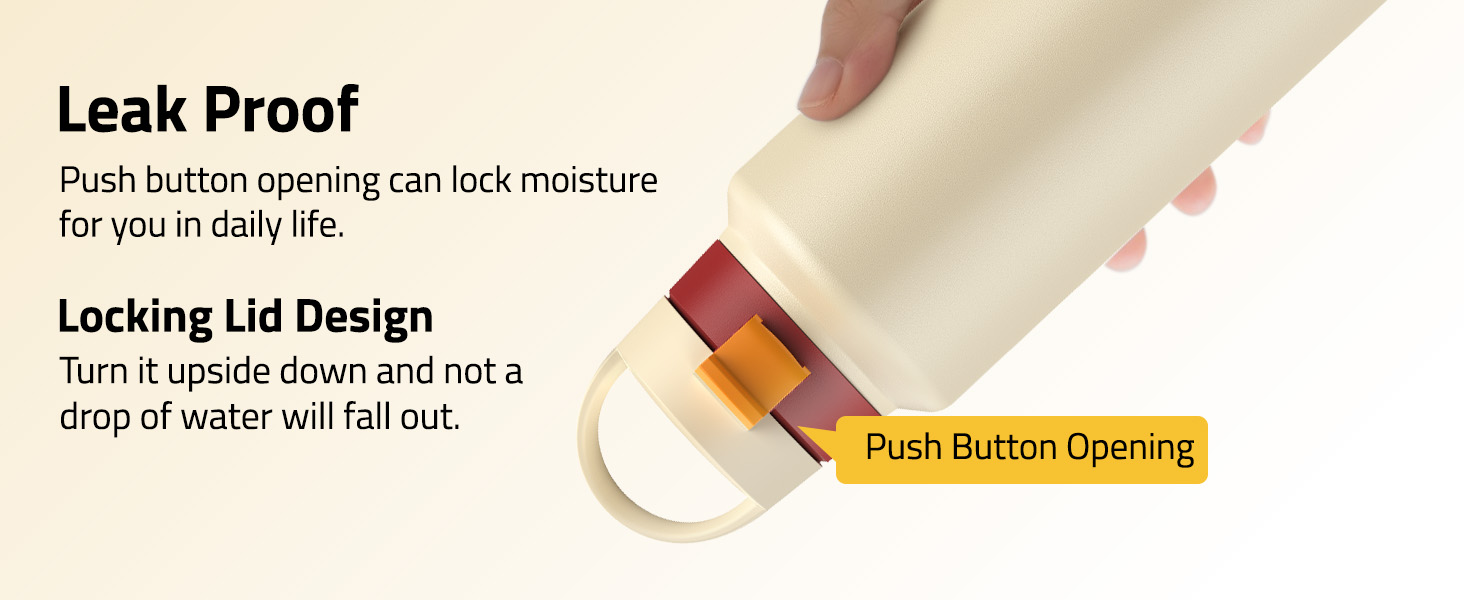 Leak proof - CVLIFE Insulated Stainless Steel Water Bottle with Straw