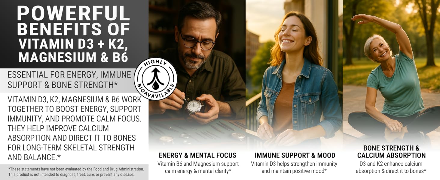 D3 K2 &amp; Magnesium with Vitamin B6 3