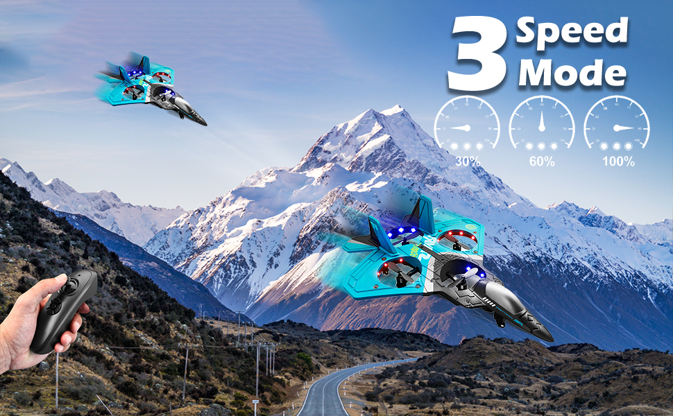 RC Plane with 3 speed mode